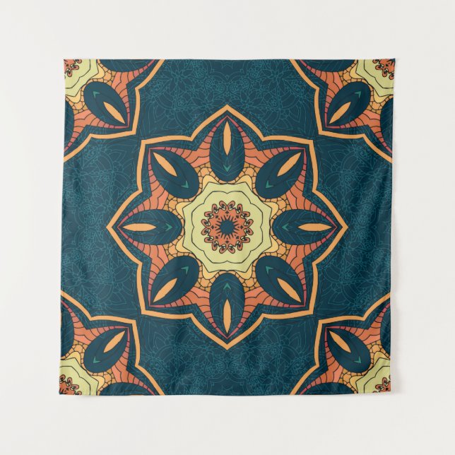 Ethnic mandala: seamless vintage pattern tapestry (Front)
