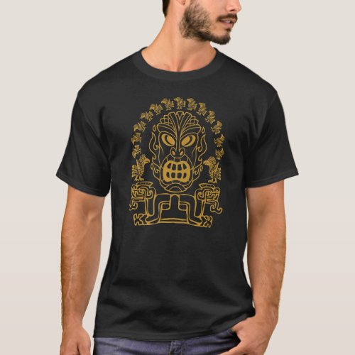 Ethnic mayan incas aztecs big mystical mask  2 T_Shirt