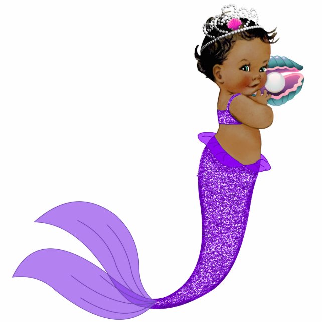 Ethnic Mermaid Baby Girl Cutout (Front)
