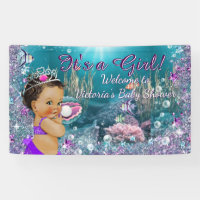 Ethnic Mermaid Baby Shower Banner