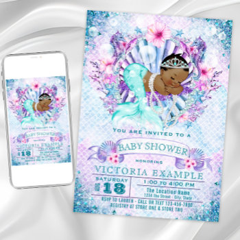 Ethnic Mermaid Baby Shower Invitations by The_Baby_Boutique at Zazzle