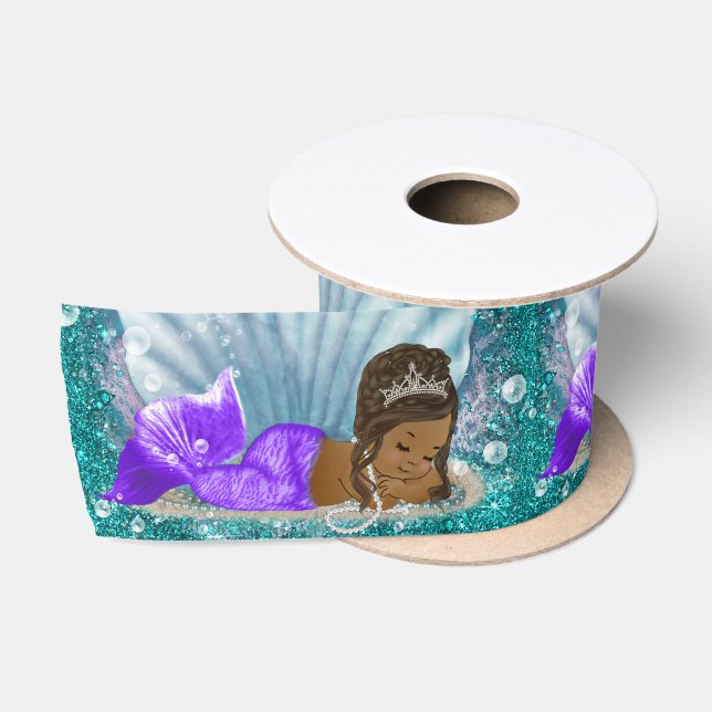 Ethnic Mermaid Baby Shower Ribbon (Spool)