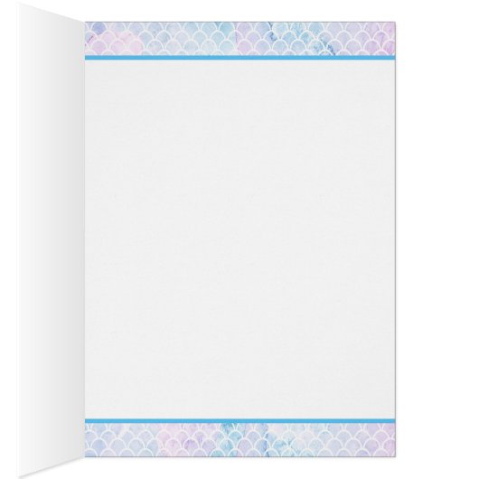 Ethnic Mermaid Baby Shower Thank You Cards (Inside (Right))