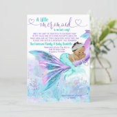 Ethnic Mermaid Mail Baby Shower Invitation (Standing Front)