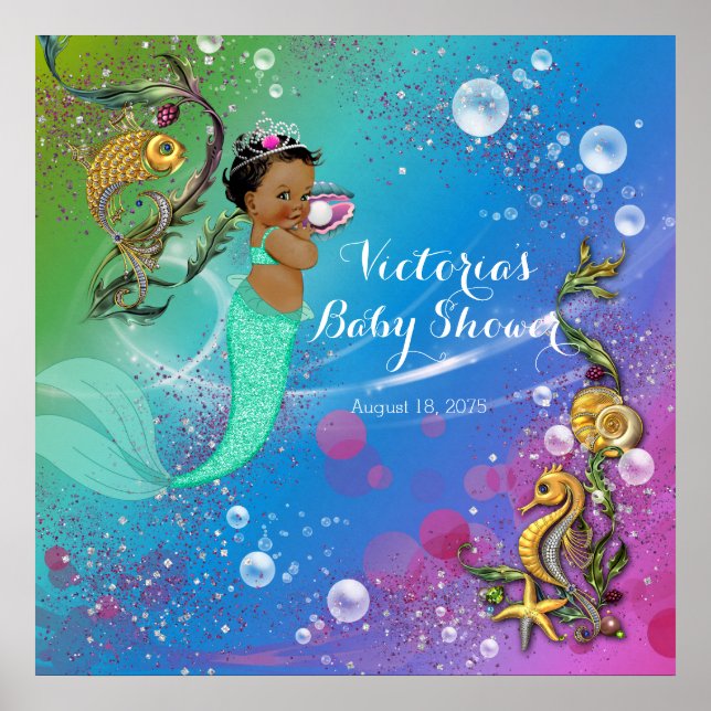 Ethnic Mermaid Under The Sea Poster (Front)