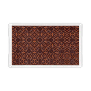 Ethnic modern geometric pattern 2 acrylic tray