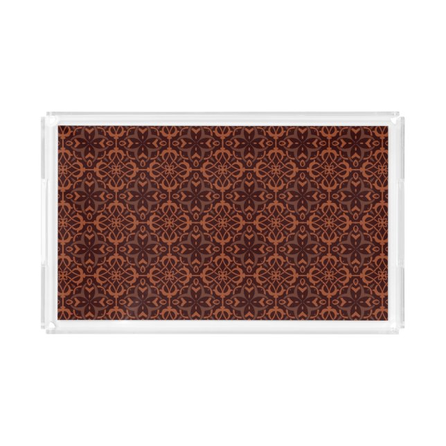 Ethnic modern geometric pattern 2 acrylic tray (Front)