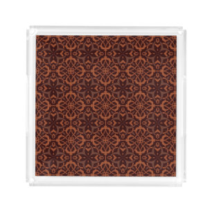 Ethnic modern geometric pattern 2 acrylic tray