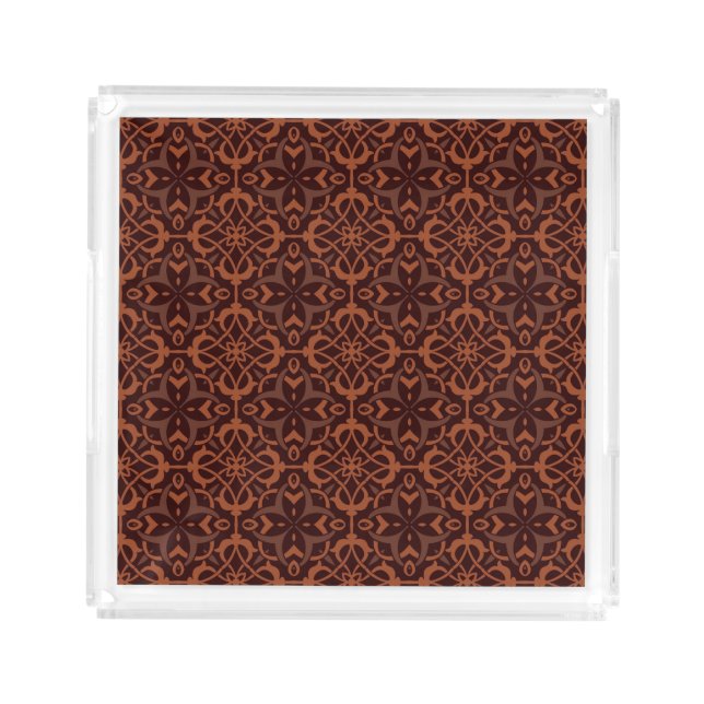 Ethnic modern geometric pattern 2 acrylic tray (Front)