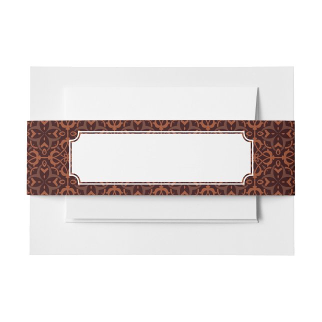 Ethnic modern geometric pattern 2 invitation belly band (Front Example)