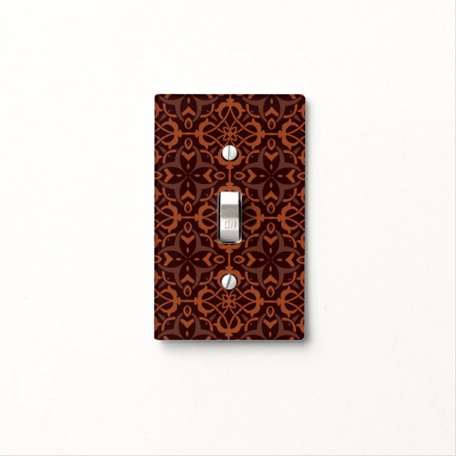 Ethnic modern geometric pattern 2 light switch cover (In Situ)