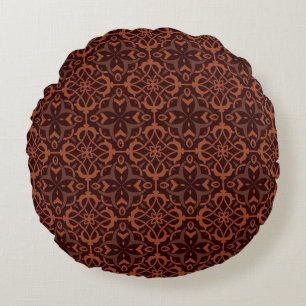 Ethnic modern geometric pattern 2 round pillow