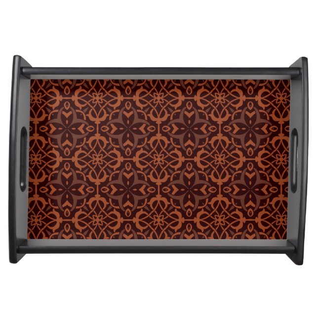Ethnic modern geometric pattern 2 serving tray (Front)
