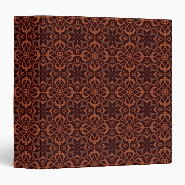 Ethnic modern geometric pattern 3 ring binder (Front/Spine)