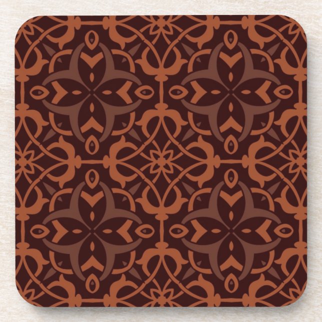 Ethnic modern geometric pattern drink coaster (Front)