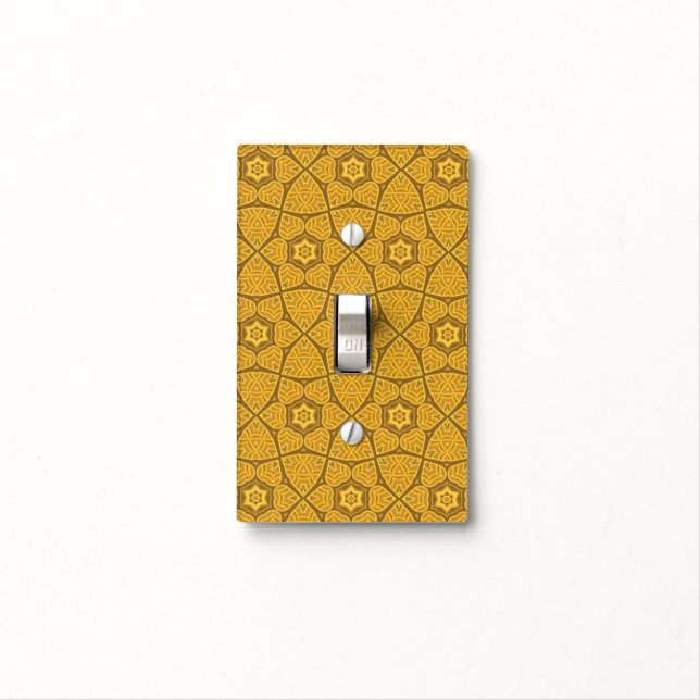 Ethnic modern geometric pattern light switch cover (In Situ)