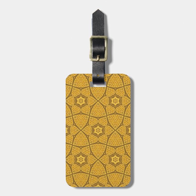 Ethnic modern geometric pattern luggage tag (Front Vertical)