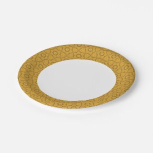 Ethnic modern geometric pattern paper plates
