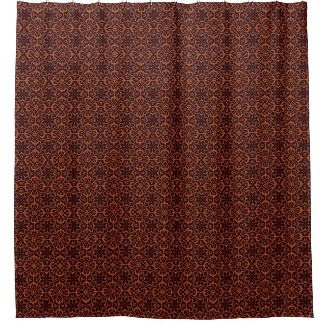 Ethnic modern geometric pattern shower curtain (Front)