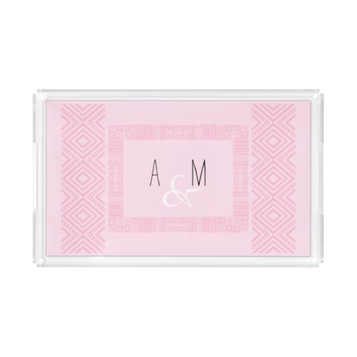 Ethnic Monogrammed Wedding Serving Tray 2