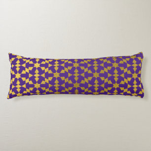 Ethnic Moroccan Geometric Mosaic Pattern Body Pillow