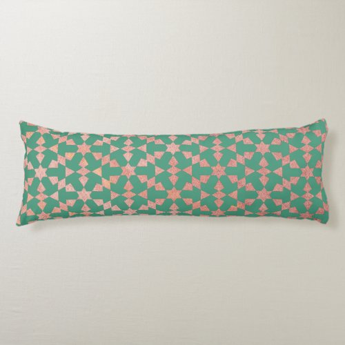 Ethnic Moroccan Geometric Mosaic Pattern Body Pillow