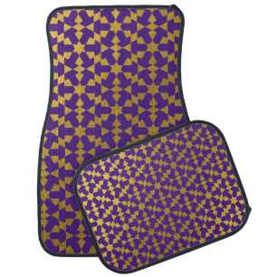 Ethnic Moroccan Geometric Mosaic Pattern Car Floor Mat