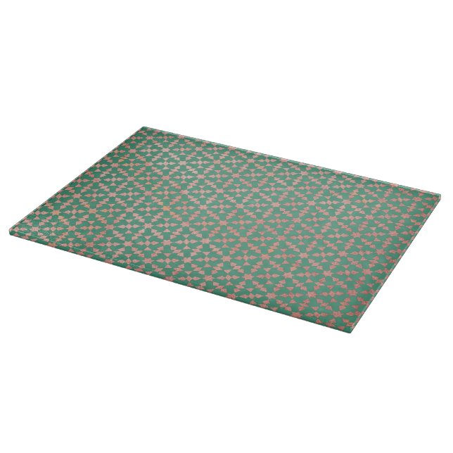 Ethnic Moroccan Geometric Mosaic Pattern  Cutting Board (Corner)