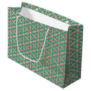 Ethnic Moroccan Geometric Mosaic Pattern Large Gift Bag