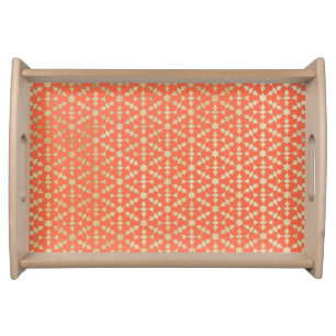 Ethnic Moroccan Geometric Mosaic Pattern  Serving Tray