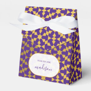 Ethnic Moroccan Purple & Gold Party Favor Boxes