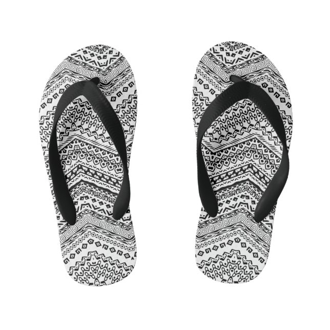Ethnic Motifs 2 Kid's Flip Flops (Footbed)