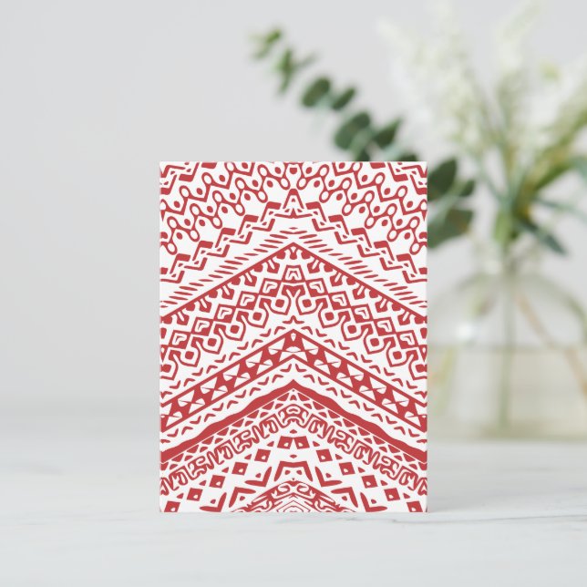 Ethnic Motifs 3 Holiday Postcard (Standing Front)