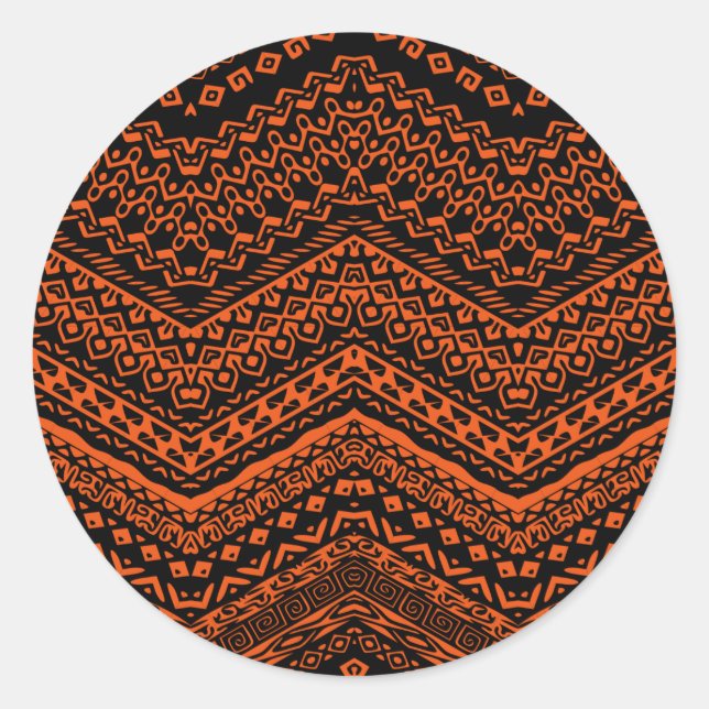 Ethnic Motifs 4 Classic Round Sticker (Front)