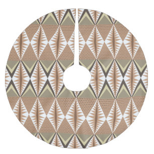 Ethnic Motifs: Elegant Folk Pattern. Brushed Polyester Tree Skirt