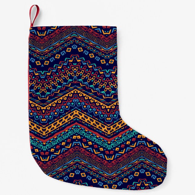 Ethnic Motifs Small Christmas Stocking (Front)