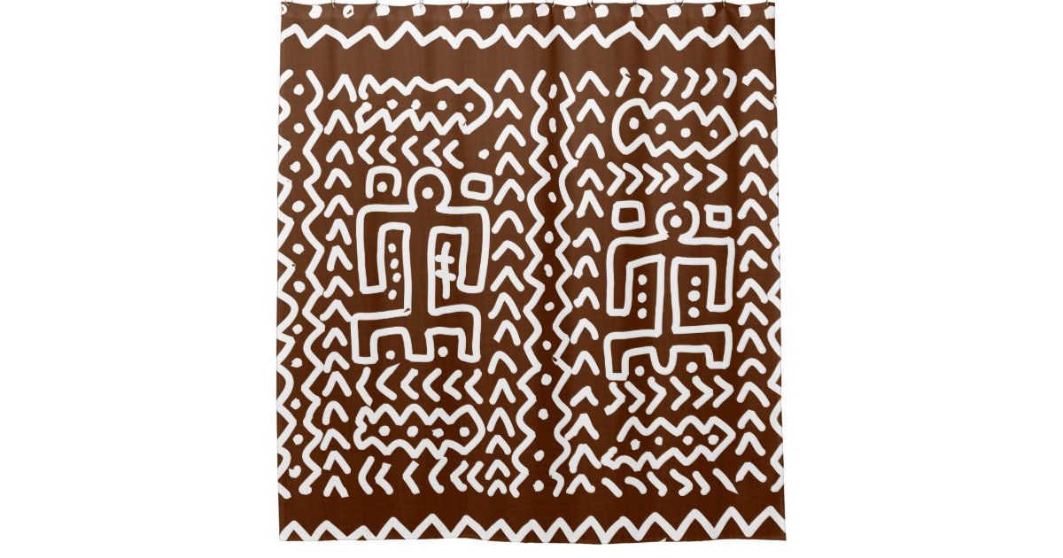 Ethnic Mudcloth Pattern Shower Curtain | Zazzle