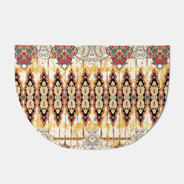 Ethnic Mughal: floral digital pattern Doormat (Front)