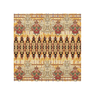 Ethnic Mughal: floral digital pattern Wood Wall Art