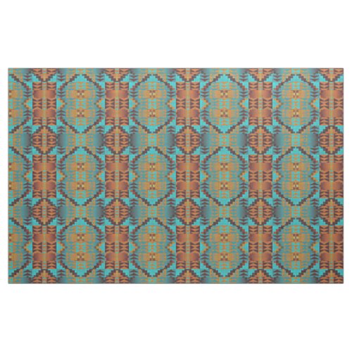 Ethnic Native American Indian Tribal Pattern Fabric