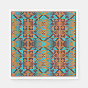 Ethnic Native American Indian Tribal Pattern Napkins