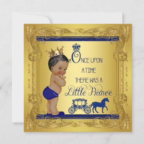 Ethnic Once Upon a Time Prince Baby Shower Invitation