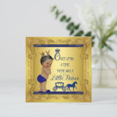 Ethnic Once Upon a Time Prince Baby Shower Invitation (Standing Front)