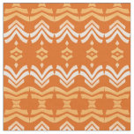 ethnic orange pattern fabric