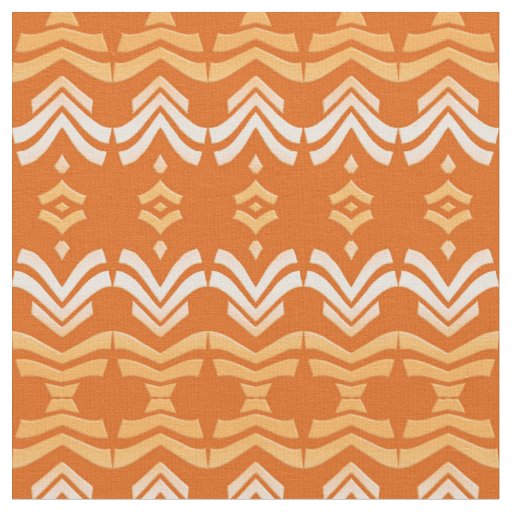 ethnic orange pattern fabric