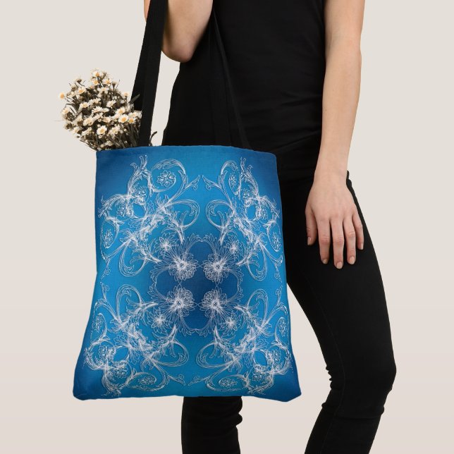 Ethnic Oriental Circle Ornament Tote Bag (Close Up)