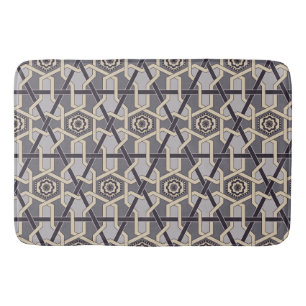 Ethnic Oriental Ornament Embroidery decor Pattern Bath Mat