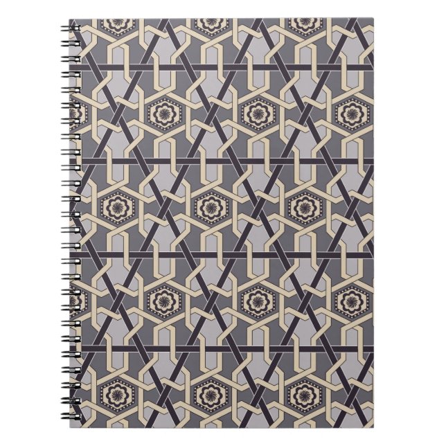 Ethnic Oriental Ornament  Embroidery decor Pattern Notebook (Front)