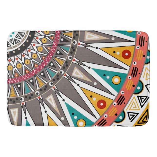 Ethnic, ornament bath mat (Front)