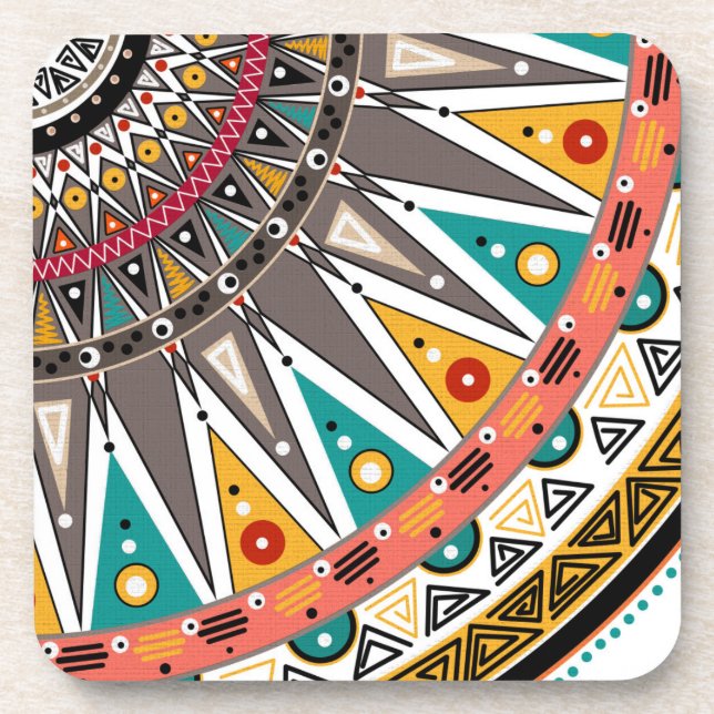 Ethnic, ornament beverage coaster (Front)